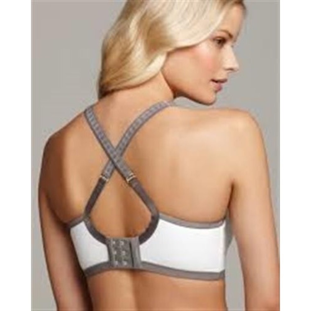 NWT Natori 32G Yogi Yoga Sports Bra 731050 Purple Pink & Gray 115567 - Picture 2 of 2